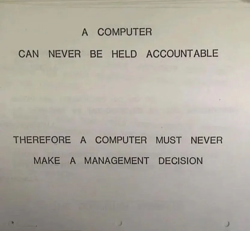 human is responsible